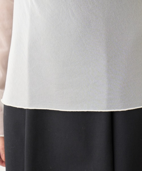 SNIDEL（スナイデル）の「トリコットシアートップス（Tシャツ/カットソー・レディース・オフホワイト/ブラック/ベージュ・FREE）」の12枚目の写真