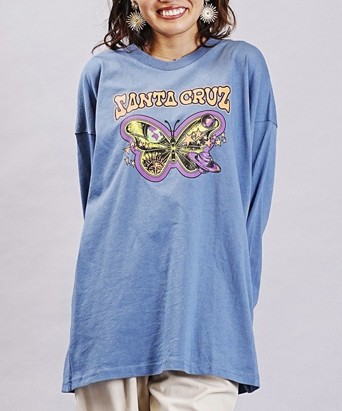 SANTA CRUZ(サンタクルーズ)の「【ムラサキスポーツ別注】SANTACRUZ/サンタクルーズ ロンT Galactic Butterfly ビッグシルエット 502233431(Tシャツ/カットソー・レディース・ブラック/ホワイト/グレイッシュブルー・L/M)」の22枚目の写真