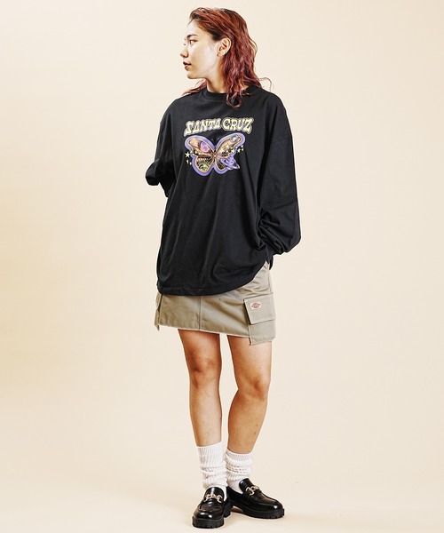 SANTA CRUZ(サンタクルーズ)の「【ムラサキスポーツ別注】SANTACRUZ/サンタクルーズ ロンT Galactic Butterfly ビッグシルエット 502233431(Tシャツ/カットソー・レディース・ブラック/ホワイト/グレイッシュブルー・L/M)」の19枚目の写真