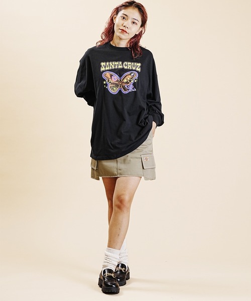 SANTA CRUZ(サンタクルーズ)の「【ムラサキスポーツ別注】SANTACRUZ/サンタクルーズ ロンT Galactic Butterfly ビッグシルエット 502233431(Tシャツ/カットソー・レディース・ブラック/ホワイト/グレイッシュブルー・L/M)」の20枚目の写真