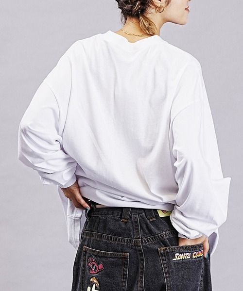 SANTA CRUZ(サンタクルーズ)の「【ムラサキスポーツ別注】SANTACRUZ/サンタクルーズ ロンT Galactic Butterfly ビッグシルエット 502233431(Tシャツ/カットソー・レディース・ブラック/ホワイト/グレイッシュブルー・L/M)」の9枚目の写真