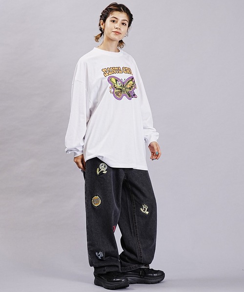 SANTA CRUZ(サンタクルーズ)の「【ムラサキスポーツ別注】SANTACRUZ/サンタクルーズ ロンT Galactic Butterfly ビッグシルエット 502233431(Tシャツ/カットソー・レディース・ブラック/ホワイト/グレイッシュブルー・L/M)」の11枚目の写真