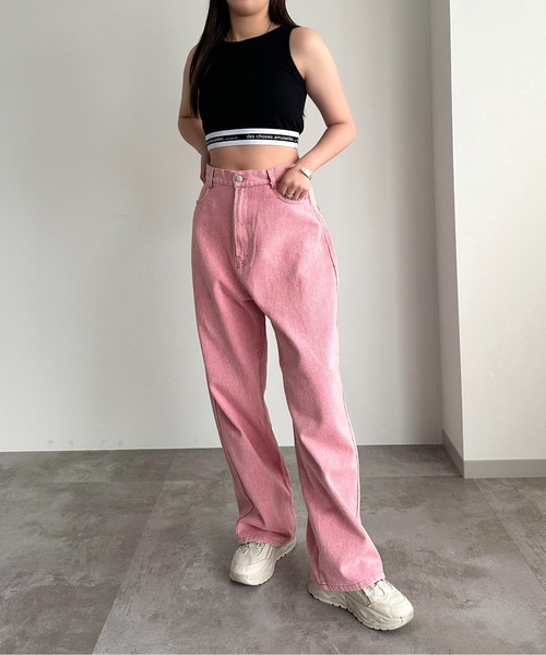 apres jour mignon（アプレジュールミニョン）の「カップ付きロゴクロップドタンクトップ【ZOZOTOWN限定アイテム】（タンクトップ・レディース・オフホワイト/ブラック・フリー/X-LARGE）」の13枚目の写真