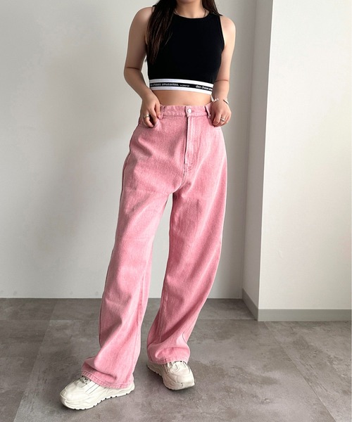 apres jour mignon（アプレジュールミニョン）の「カップ付きロゴクロップドタンクトップ【ZOZOTOWN限定アイテム】（タンクトップ・レディース・オフホワイト/ブラック・フリー/X-LARGE）」の14枚目の写真