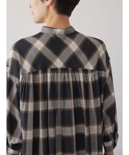 AMERICAN HOLIC(アメリカンホリック)の「ピンタック7分袖ギャザーシャツ(シャツ/ブラウス・レディース・ブラック/アイボリー/その他9/チェック・M/L)」の12枚目の写真