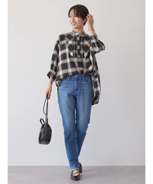 AMERICAN HOLIC(アメリカンホリック)の「ピンタック7分袖ギャザーシャツ(シャツ/ブラウス・レディース・ブラック/アイボリー/その他9/チェック・M/L)」の13枚目の写真