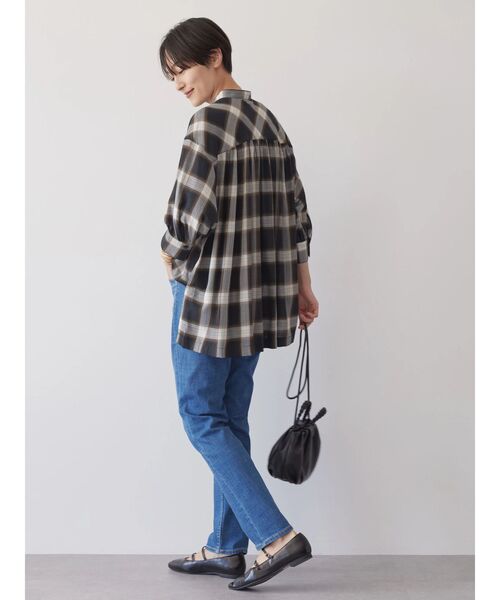 AMERICAN HOLIC(アメリカンホリック)の「ピンタック7分袖ギャザーシャツ(シャツ/ブラウス・レディース・ブラック/アイボリー/その他9/チェック・M/L)」の14枚目の写真