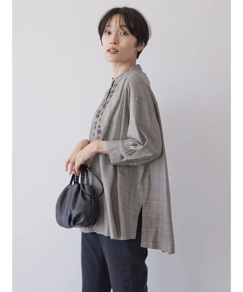 AMERICAN HOLIC(アメリカンホリック)の「ピンタック7分袖ギャザーシャツ(シャツ/ブラウス・レディース・ブラック/アイボリー/その他9/チェック・M/L)」の18枚目の写真