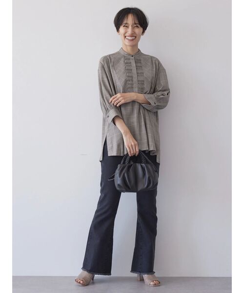 AMERICAN HOLIC(アメリカンホリック)の「ピンタック7分袖ギャザーシャツ(シャツ/ブラウス・レディース・ブラック/アイボリー/その他9/チェック・M/L)」の20枚目の写真