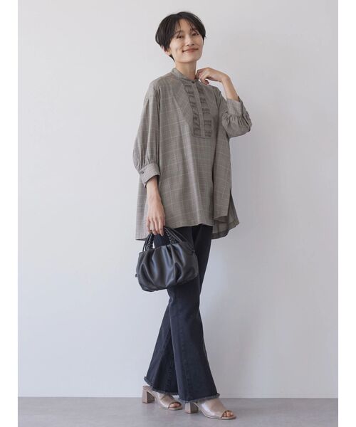 AMERICAN HOLIC(アメリカンホリック)の「ピンタック7分袖ギャザーシャツ(シャツ/ブラウス・レディース・ブラック/アイボリー/その他9/チェック・M/L)」の21枚目の写真