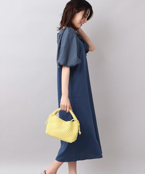 UNTITLED★新品★【洗える】リネン混 ボリューム袖ワンピース UNTITLED（アンタイトル）の「◇【1枚で着映える／洗える