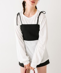 OLIVE des OLIVE | ロンT×ビスチェセット　1032060100(Tシャツ/カットソー)