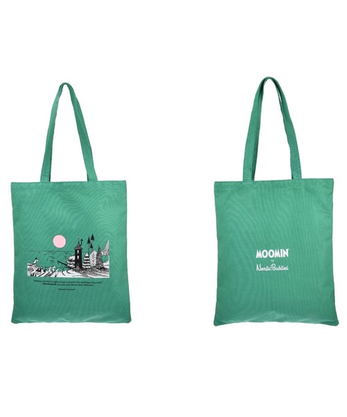 MOOMIN（ムーミン）の「MOOMIN / ムーミン トートバッグ TOTE BAGS NBJ（トートバッグ・レディース・グリーン/ネイビー・FREE）」の3枚目の写真