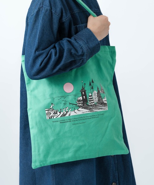 MOOMIN（ムーミン）の「MOOMIN / ムーミン トートバッグ TOTE BAGS NBJ（トートバッグ・レディース・グリーン/ネイビー・FREE）」の14枚目の写真