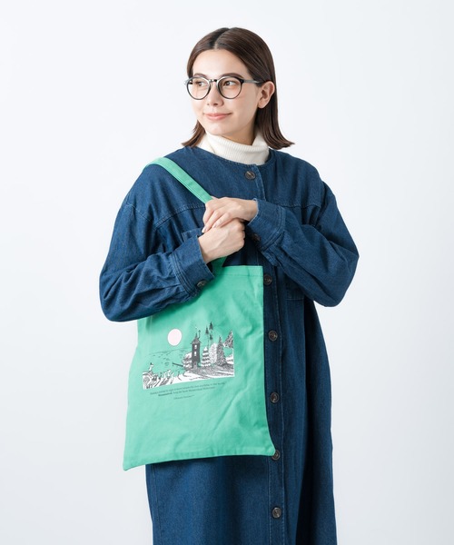MOOMIN（ムーミン）の「MOOMIN / ムーミン トートバッグ TOTE BAGS NBJ（トートバッグ・レディース・グリーン/ネイビー・FREE）」の13枚目の写真