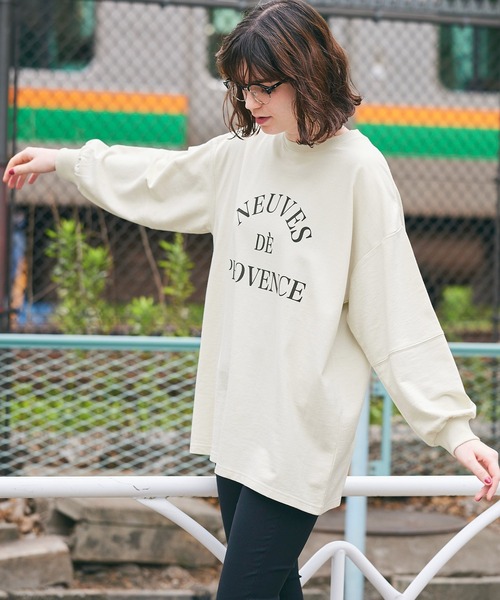 coca(coca)(コカ)の「OEミニ裏毛プリントスウェット(スウェット・レディース・アイボリー/チャコール・M/L)」の9枚目の写真