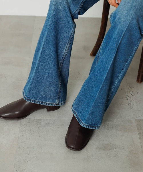 SENSE OF PLACE by URBAN RESEARCH(センスオブプレイスバイアーバンリサーチ)の「『4サイズ展開』『晴雨兼用』スクエアトウセンターシームストレッチローブーツ(ブーツ・レディース・アイボリー/ブラウン/ブラック・X-LARGE/MEDIUM/LARGE/SMALL)」の21枚目の写真