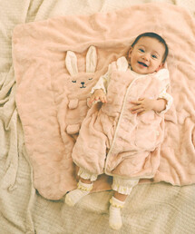 SLAP SLIP BABY（スラップスリップベビー）の「立体耳付きぽこぽこアニマル柄ボアおくるみベビー（おくるみ・キッズ）」