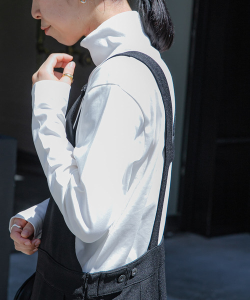 FORK&SPOON（フォークアンドスプーン）の「FORK&SPOON　タートルネックカットソー（Tシャツ/カットソー・レディース・オフホワイト/ブラック・1）」の4枚目の写真