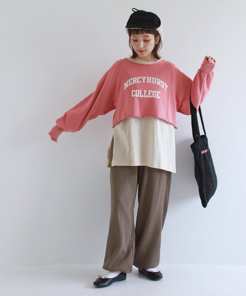 Crisp（クリスプ）の「カットオフロゴショートスウェット