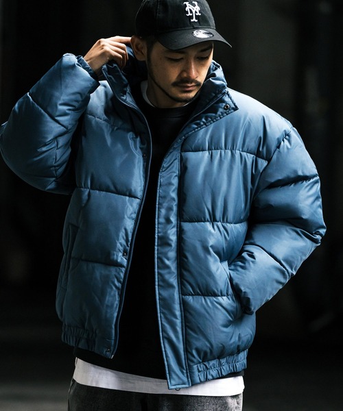 Ressaca（レサーカ）の「スタンドカラーファイバーダウンブルゾン ボリューム中綿ジャケット オーバーサイズ（ダウンジャケット/コート・メンズ・グレー/チャコールグレー/ブラック/ネイビー/ブルー/オフホワイト/ベージュ・L/M/XL）」の7枚目の写真