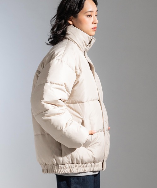 Ressaca（レサーカ）の「スタンドカラーファイバーダウンブルゾン ボリューム中綿ジャケット オーバーサイズ（ダウンジャケット/コート・メンズ・グレー/チャコールグレー/ブラック/ネイビー/ブルー/オフホワイト/ベージュ・L/M/XL）」の21枚目の写真