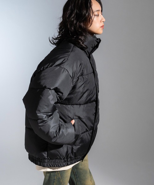 Ressaca（レサーカ）の「スタンドカラーファイバーダウンブルゾン ボリューム中綿ジャケット オーバーサイズ（ダウンジャケット/コート・メンズ・グレー/チャコールグレー/ブラック/ネイビー/ブルー/オフホワイト/ベージュ・L/M/XL）」の10枚目の写真