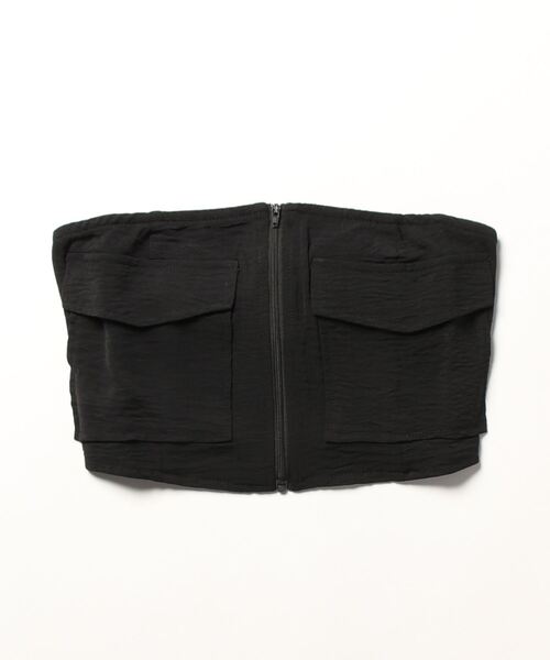 FOREVER 21（フォーエバー トゥエンティーワン）の「フロントジップチューブトップ（チューブトップ・レディース・ブラック・LARGE/SMALL/MEDIUM）」の14枚目の写真