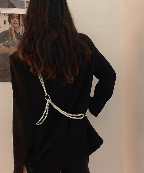 パール ハーネスベルト ビスチェ ボディベルト マルチネックレス