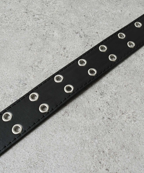 ZIP FIVE（ジップファイブ）の「【ZIP FIVE】 スタッズリング PUレザー ベルト（ベルト・メンズ・ブラック/ブラウン・FREE）」の4枚目の写真