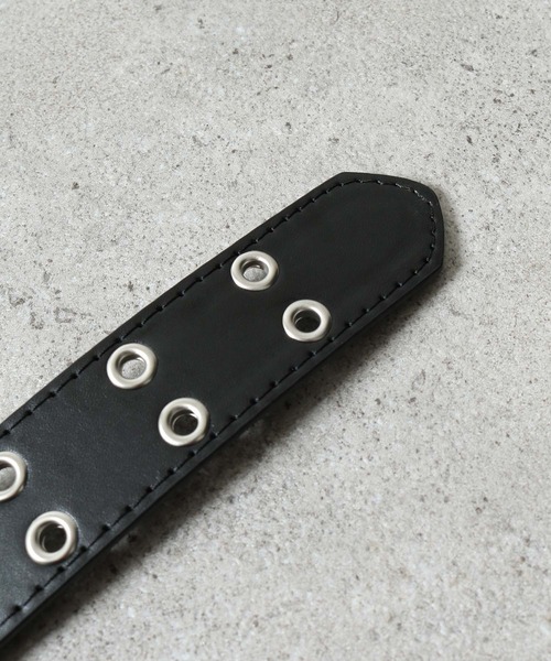 ZIP FIVE（ジップファイブ）の「【ZIP FIVE】 スタッズリング PUレザー ベルト（ベルト・メンズ・ブラック/ブラウン・FREE）」の5枚目の写真