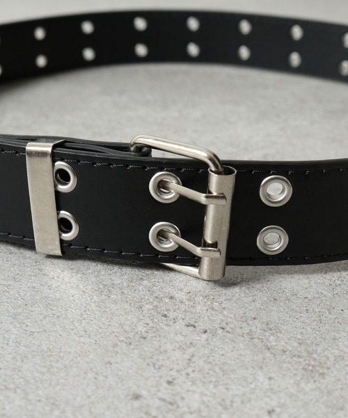ZIP FIVE（ジップファイブ）の「【ZIP FIVE】 スタッズリング PUレザー ベルト（ベルト・メンズ・ブラック/ブラウン・FREE）」の6枚目の写真