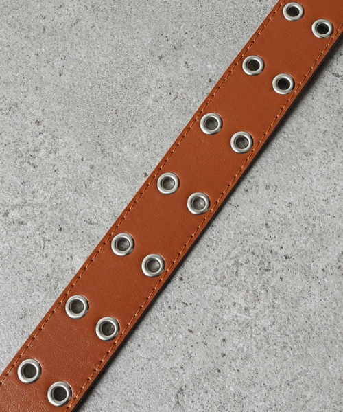 ZIP FIVE（ジップファイブ）の「【ZIP FIVE】 スタッズリング PUレザー ベルト（ベルト・メンズ・ブラック/ブラウン・FREE）」の7枚目の写真