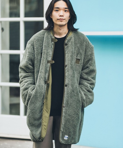 ARMY TWILL BEAMS 別注 ボア リバーシブルコート ARMY TWILL