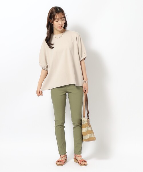 SHOO・LA・RUE（シューラルー）の「【SS-3L/無理せずスリム】 ぐんぐん伸びる ハイパースキニーパンツ（その他パンツ・レディース・ライトブルー/カーキ/ベージュ/ブラック・10/01/02/03/04/05）」の8枚目の写真