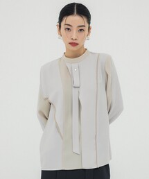 UNITED TOKYO | ソフトパターンパイピングブラウス(シャツ/ブラウス)