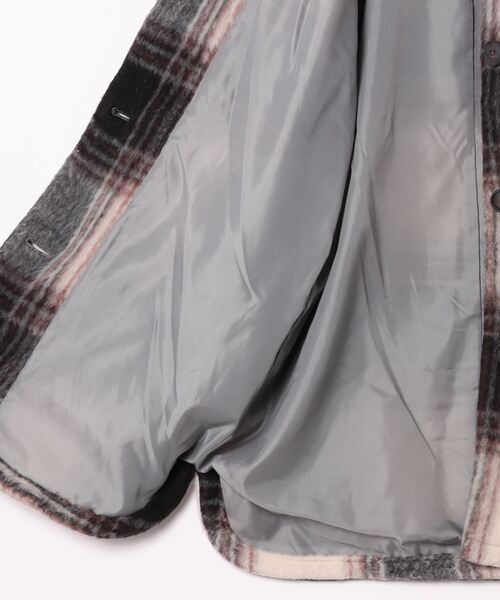 BACK NUMBER（バックナンバー）の「【BACK NUMBER】チェック柄シャギーアウター（その他アウター・レディース・イエロー/レッド・L/M）」の4枚目の写真