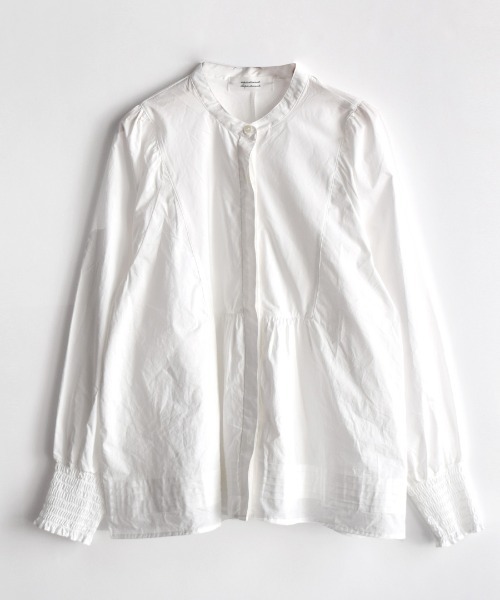 apartment department（アパートメントデパートメント）の「ブザム切り替え ボリュームスリーブブラウス（シャツ/ブラウス・レディース・オフホワイト/ブルー・M）」の16枚目の写真