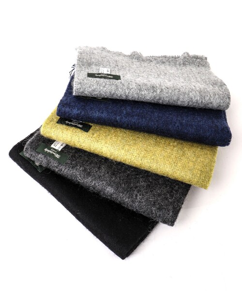 Montaluly（モンタルリー）の「【Montaluly/モンタルリー】MYLENE Muffler Solid 28（マフラー・メンズ・ライトグレー/ネイビー/ブラック/ライトグリーン/チャコールグレー・FREE）」の19枚目の写真