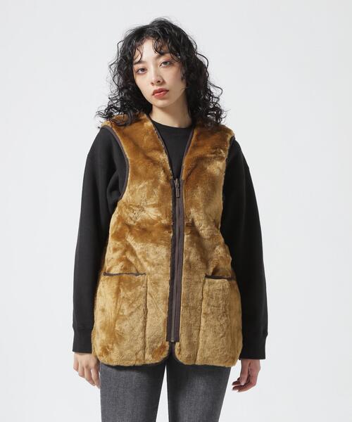 Barbour（バブアー）の「BARBOUR/バブアー/FUR LINER SL/ファーライナー スリムフィットベスト/MLI0035（ベスト・レディース・ブラウン系その他4/ブラック・36/38/40）」の6枚目の写真