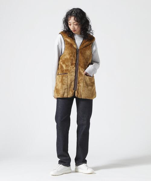 Barbour（バブアー）の「BARBOUR/バブアー/FUR LINER SL/ファーライナー スリムフィットベスト/MLI0035（ベスト・レディース・ブラウン系その他4/ブラック・36/38/40）」の11枚目の写真