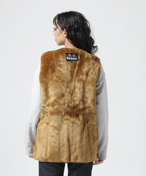 Barbour（バブアー）の「BARBOUR/バブアー/FUR LINER SL/ファーライナー スリムフィットベスト/MLI0035（ベスト・レディース・ブラウン系その他4/ブラック・36/38/40）」の13枚目の写真
