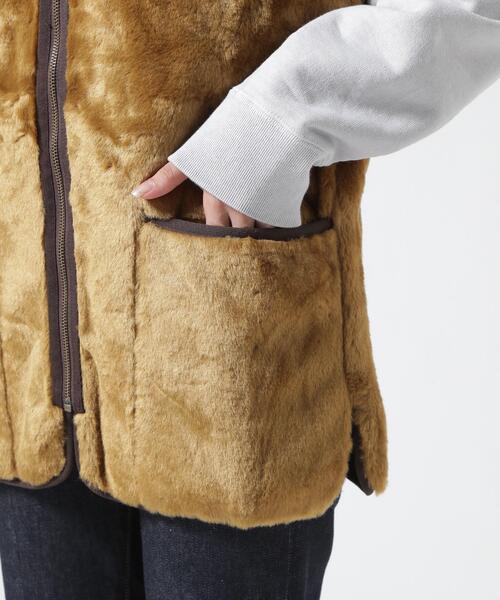 Barbour（バブアー）の「BARBOUR/バブアー/FUR LINER SL/ファーライナー スリムフィットベスト/MLI0035（ベスト・レディース・ブラウン系その他4/ブラック・36/38/40）」の16枚目の写真