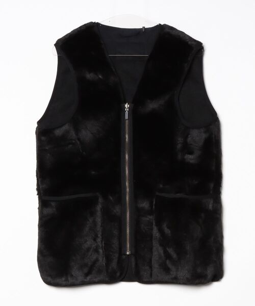 Barbour（バブアー）の「BARBOUR/バブアー/FUR LINER SL/ファーライナー スリムフィットベスト/MLI0035（ベスト・レディース・ブラウン系その他4/ブラック・36/38/40）」の3枚目の写真