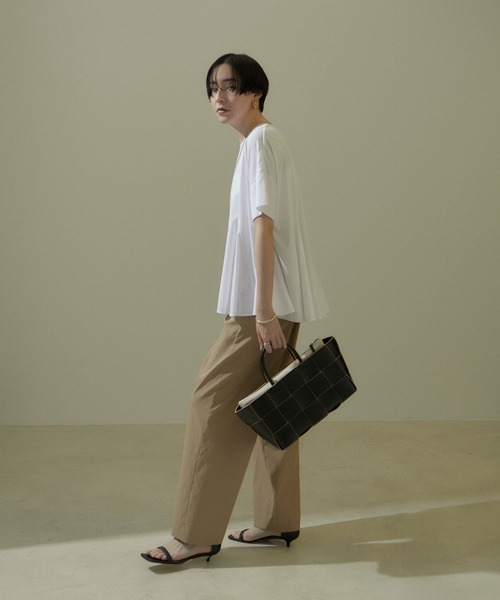 SALON adam et rope'（サロン アダム エ ロペ）の「イントレチャートトートバッグ（トートバッグ・レディース・イエロー/ブラック/ホワイト系その他・FREE）」の4枚目の写真