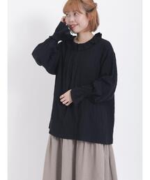 Samansa Mos2 | 襟フリルメローブラウス(シャツ/ブラウス)