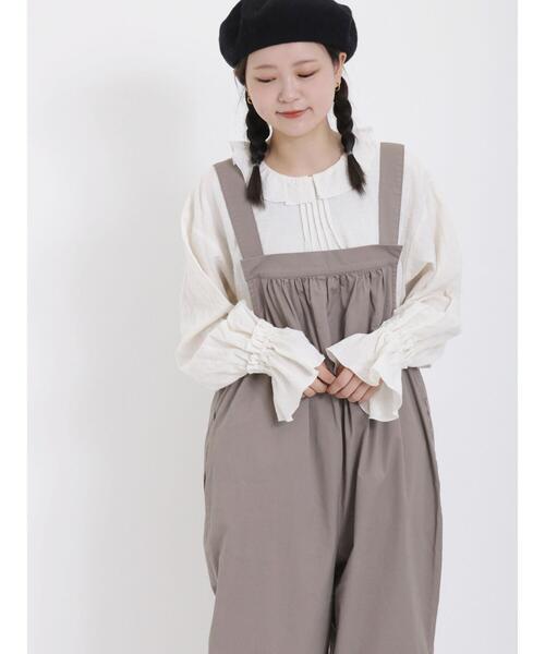 Samansa Mos2（サマンサ モスモス）の「襟フリルメローブラウス（シャツ/ブラウス・レディース・オフホワイト/ブラック/チャコールグレー/ブラウン・F）」の5枚目の写真