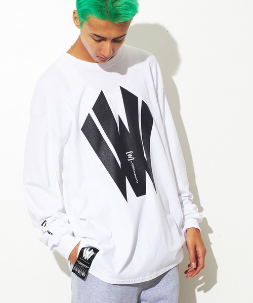 VIRGOwearworks（ヴァルゴウェアワークス）の「W-front L/S（Tシャツ/カットソー・メンズ・ブラック×グリーン/ブラック×ホワイト/ホワイト×ブラック・XX-LARGE/LARGE/X-LARGE/MEDIUM）」の2枚目の写真