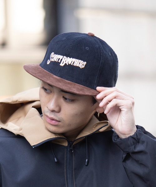 セール】【SCHOTT】バイカラーコーデュロイキャップ SC041