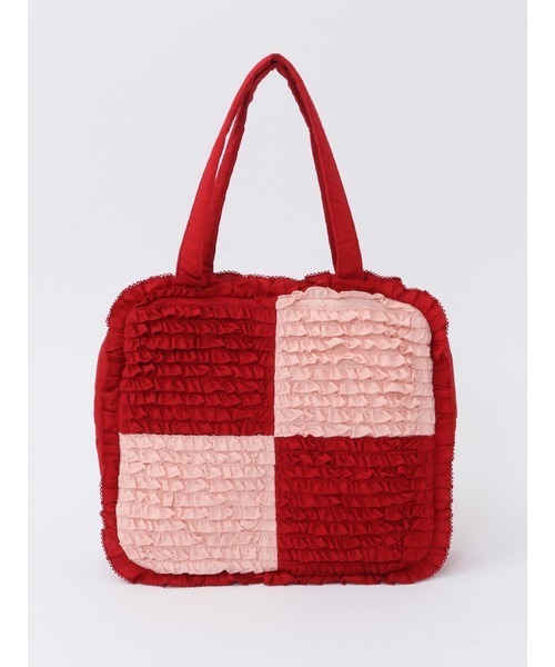 ピンクハウス　アイスボックスクッキーフリルバッグ　ピコフリル　ハンドバッグ PINK HOUSE（ピンクハウス）の「アイスボックスクッキーフリル